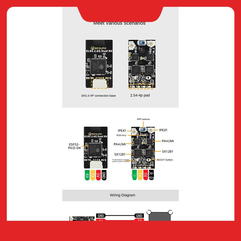 Drone Racing Receiver - SEQURE 2.4Ghz Dual RX True Diversity